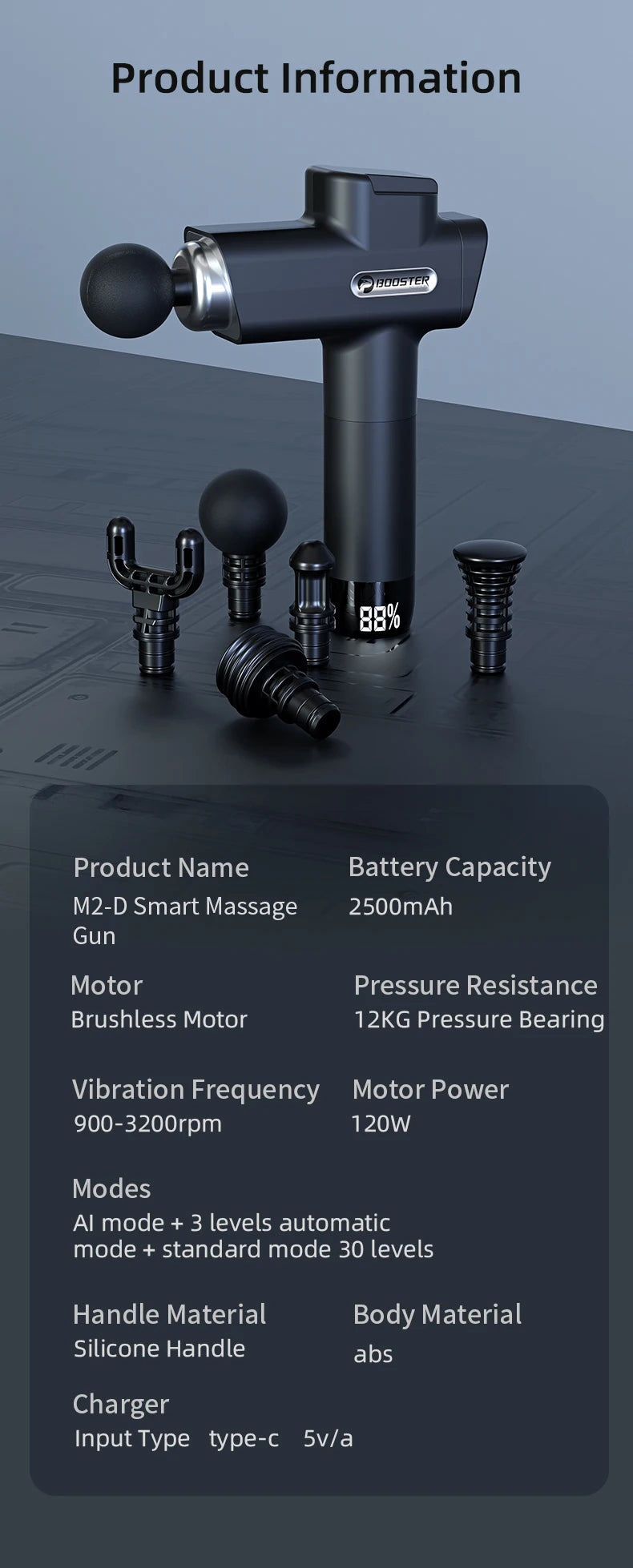 Booster M2-D Deep Tissue Massage Gun