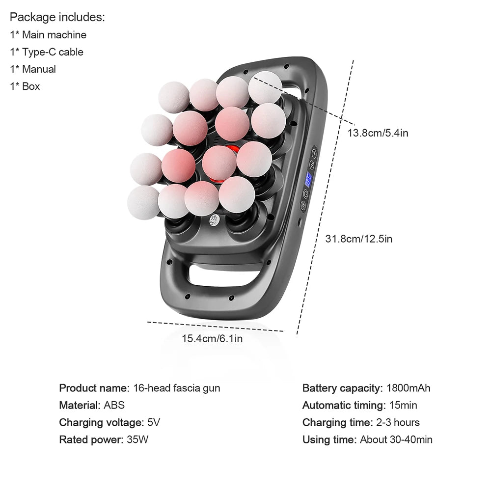 PowerFlex 16-Head Deep Tissue Massager