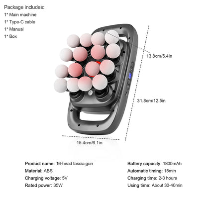 PowerFlex 16-Head Deep Tissue Massager