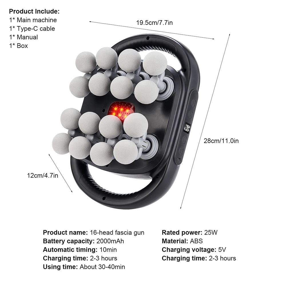 PowerFlex 16-Head Deep Tissue Massager