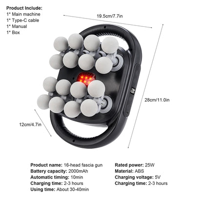 PowerFlex 16-Head Deep Tissue Massager